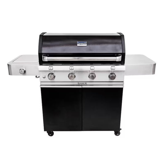 Saber Deluxe Black 4-Burner Gas Grill
